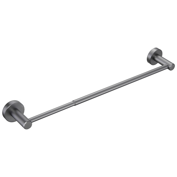 dropship 16-27 Inches Adjustable Expandable Towel Bar for Bathroom Kitchen Thicken Space Aluminum Wall Mount Gun Grey