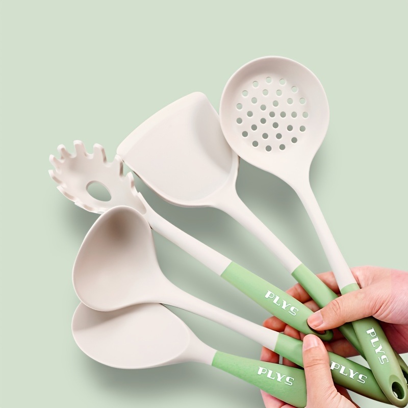dropship 4pcs/5pcs/7pcs Food Grade Silicone Spatula Non-stick Pan Special Cooking Shovel; Kitchen Utensils Set; Household Soup Spoon Leak Spoon; Kitchen Tools