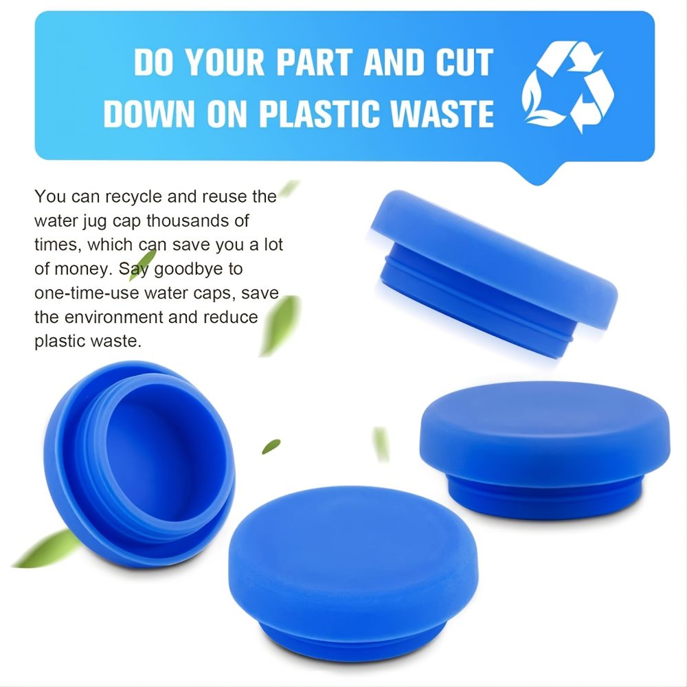 dropship 1 Pack 5 Gallon Water Jug Cap Reusable; Non-Spill 55mm/2.17in Water Bottle Caps; Silicone Replacement Cap Lids Anti Splash