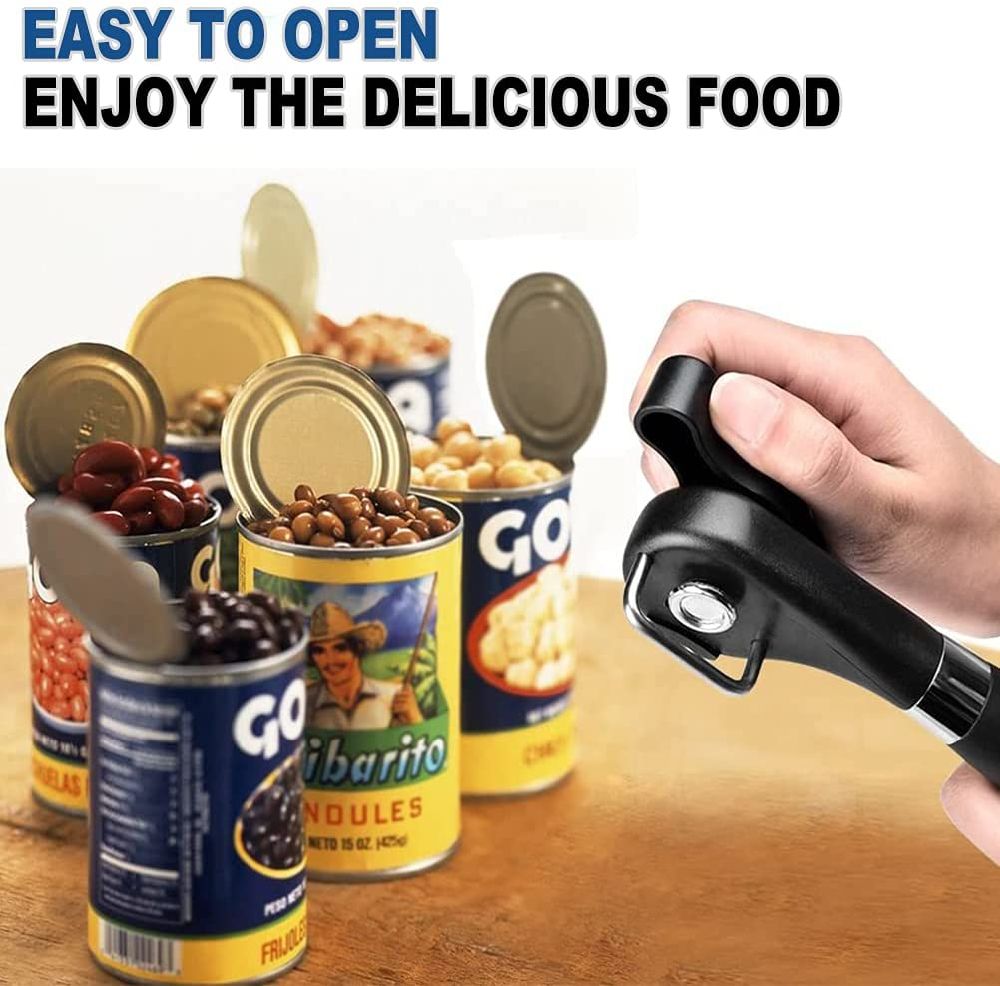 dropship Safe Cut Can Opener; Smooth Edge Can Opener handheld; Food Grade Stainless Steel Cutting Can Opener for Kitchen &amp; Restaurant