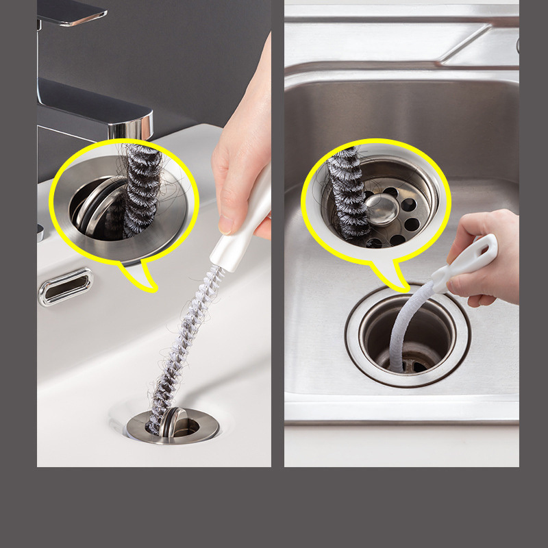 dropship 1pc Sewer Dredging Tool; Sink Drain Overflow Cleaning Brush; Household Sewer Hair Catcher