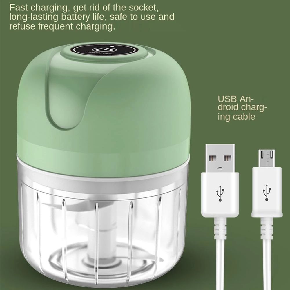 dropship 1pc Electric Garlic Chopper, Onion Chopper, USB Charging Vegetable Mincer, Electric Mini Chopper, Food Processor, Kitchen Tools