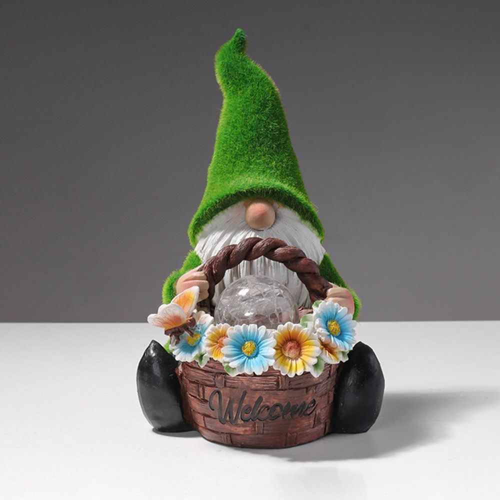 dropship Gnome Night Solar Light Flower Decor Dimming Built-in Photoreceptor System Automatic Garden Decoration Fairy Desk Solar Light