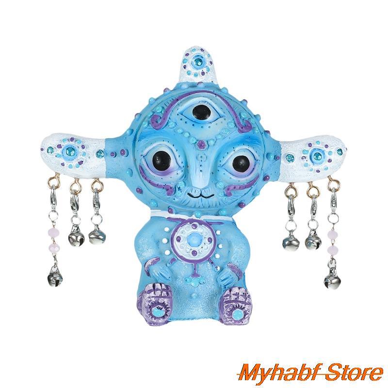 dropship DIY Fairy Elf Resin Statue Model Garden Alien Sculpture Desktop Ornaments Figurine Garden Home Decor Crafts Gifts 10*10*4cm