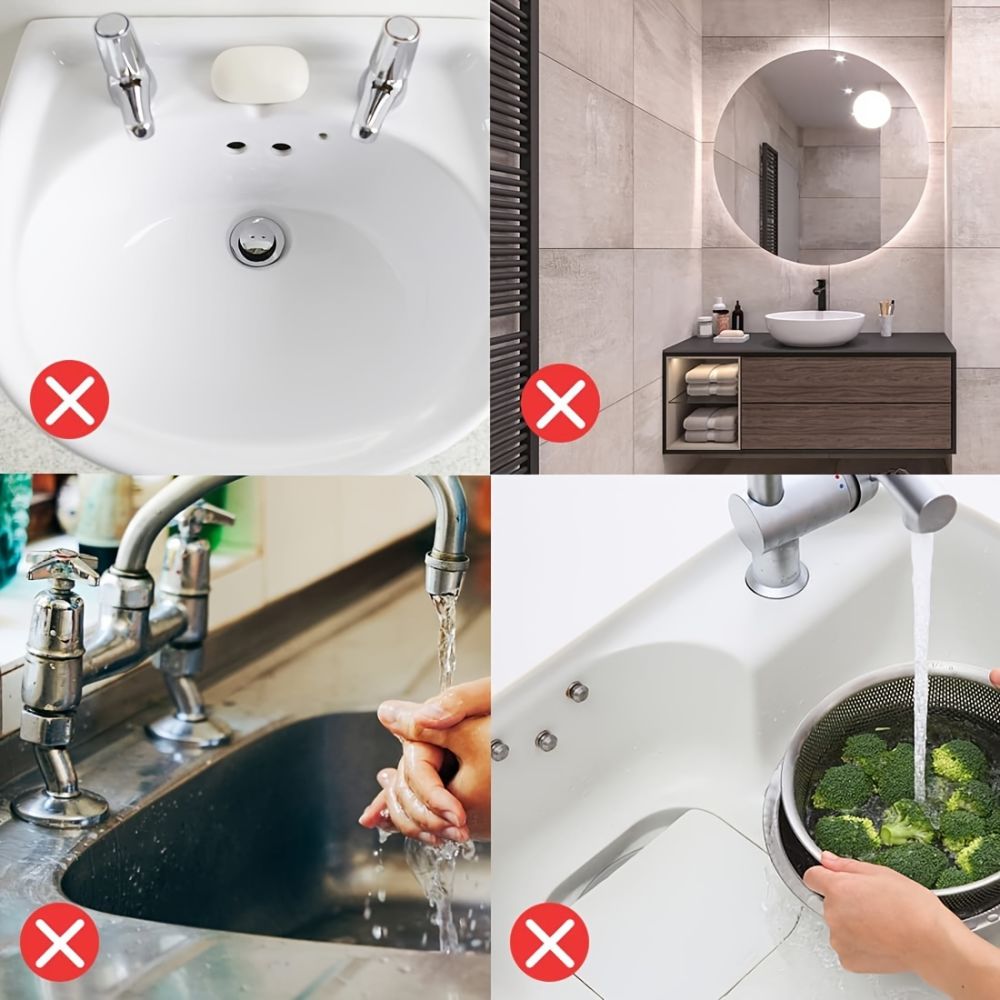 dropship 1pc Faucet Sink Splash Guard Mat, Silicone Faucet Water Catcher Mat Cover, Sink Draining Pad Behind Faucet, Gray Black Silicone Drying Mat For Bathroom Countertop Protect