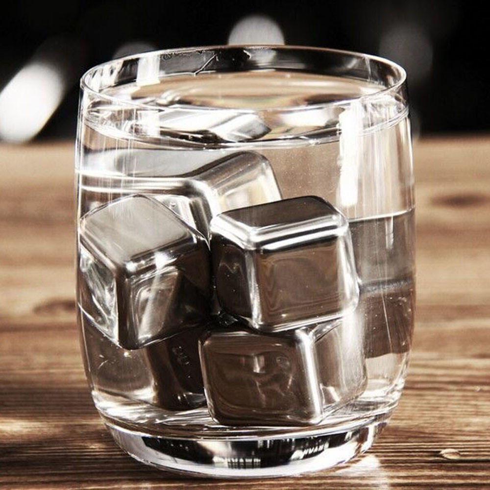 dropship Stainless Steel Ice Cubes Reusable Chilling Stones For Whiskey Wine Keep Your Drink Cold Longer Chilling Party Bar Tool