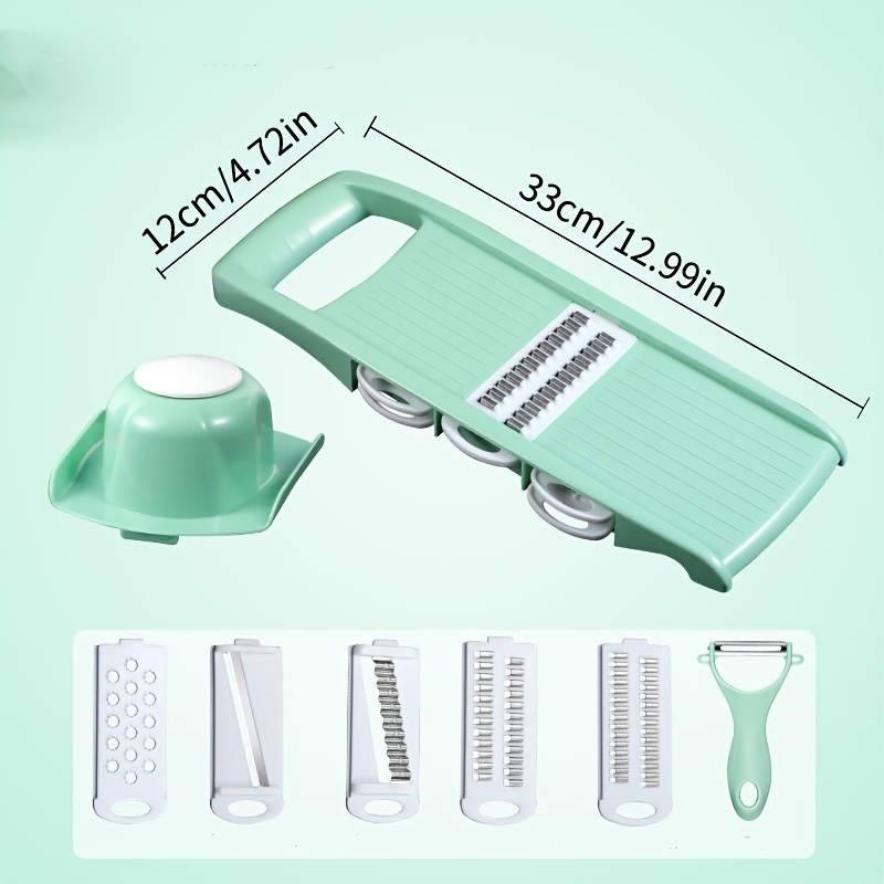 dropship 1 Set Kitchen Vegetable Cutting Artifact; Multifunctional Kitchen Grater; Stainless Steel Potato Slicer Shredder