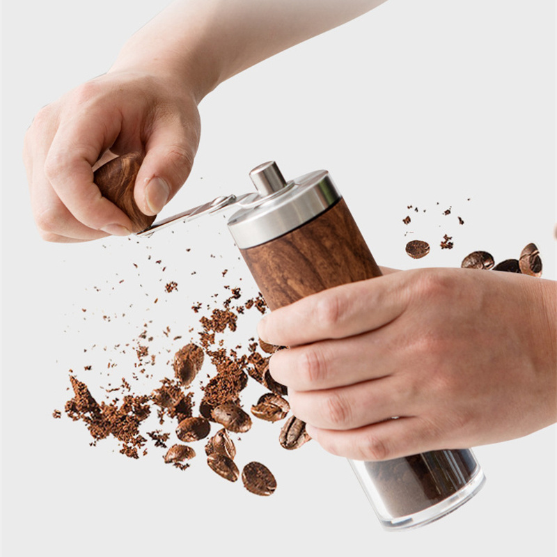 dropship Manual Coffee Grinder Stainless Steel Hand Adjustable Steel Core Burr For Kitchen Portable Coffee Mills Coffee Espresso Press