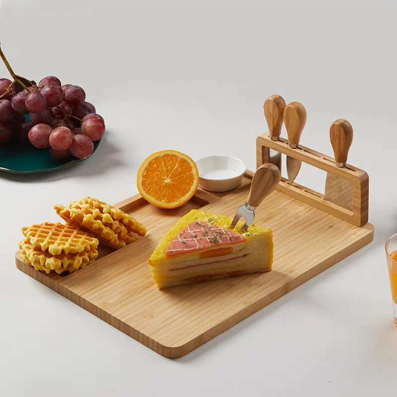 dropship Kitchen Bamboo Cheese Board Set Natural Bamboo Cutting Board