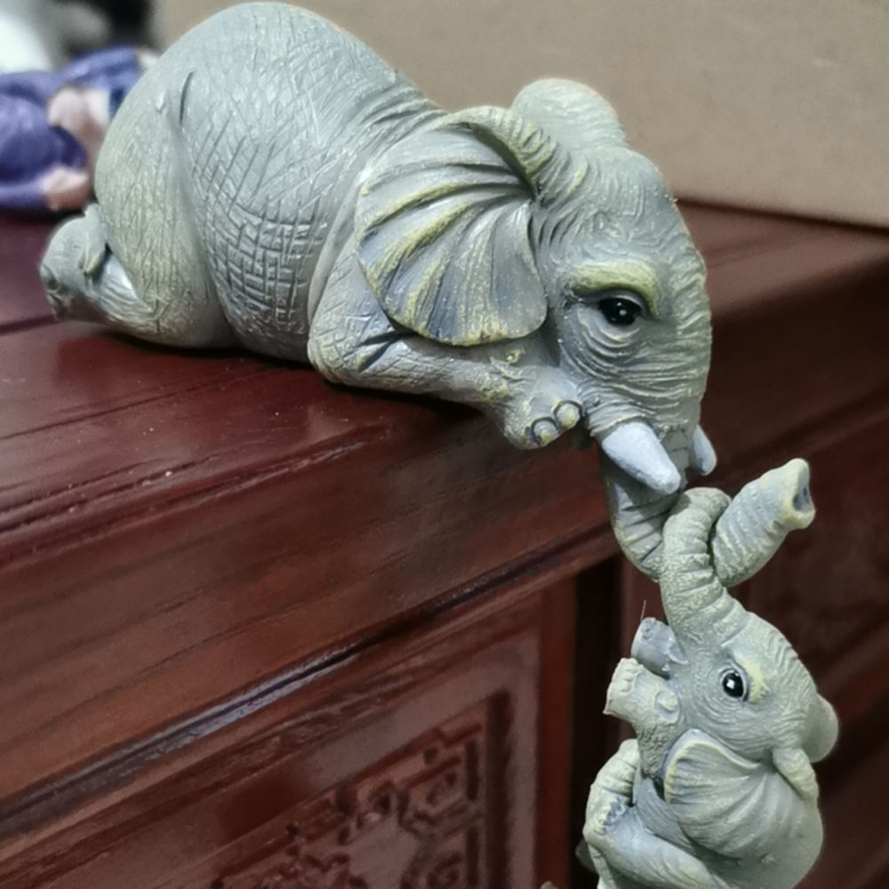 dropship Desktop Decor; Elephant Shape Ornament Resin Craftwork Decor