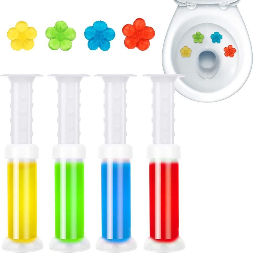 dropship 1pc/6pcs Toilet Gel Stamp Flower Fragrance Bathroom Deodorizer Bowl Cleaner Toilet Wand Refills