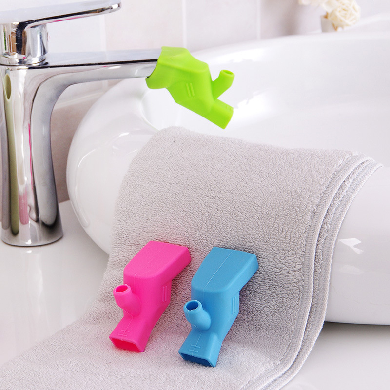 dropship 1pc Bathroom Sink Nozzle Faucet Extender Rubber Elastic Water Tap Extension Kitchen Faucet Accessories For Children Kid Hand Washing