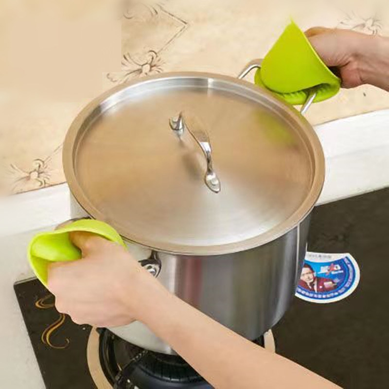 dropship 2pcs Anti-Inflammatory Covering Tethered Hand Without Hand Heating Pad Microwave Silicone Kitchen Anti-Inflammatory Gloves