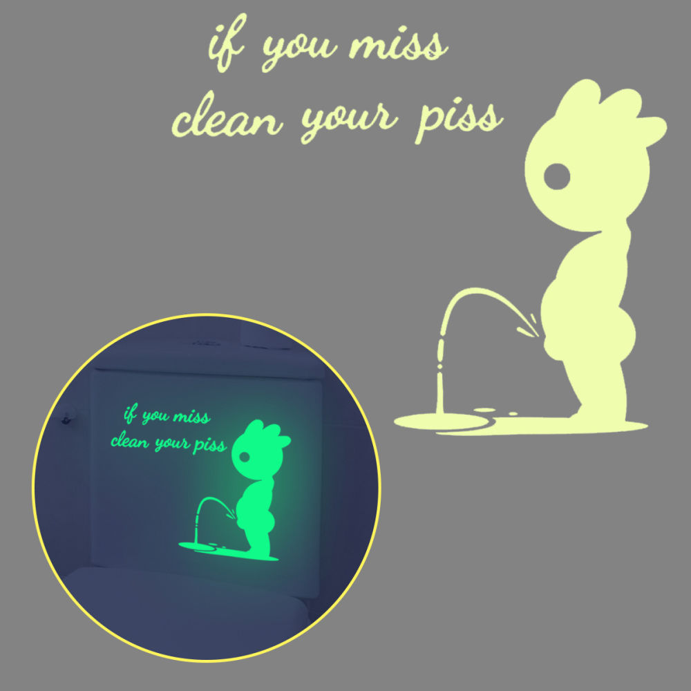 dropship 1 Sheet Figure Graphic Luminous Toilet Sticker