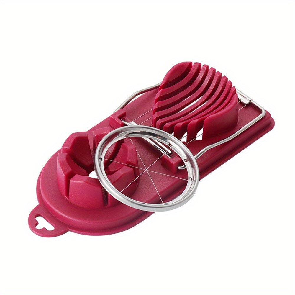 dropship 1pc Multifunctional Egg Cutter; Stainless Steel Egg Slicer Sectioner Cutter Mold; Flower-Shape Luncheon Meat Cutter; Kitchen Gadgets