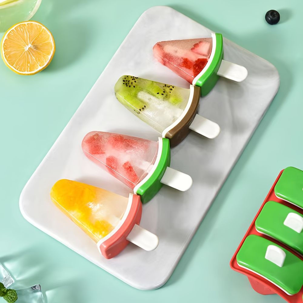 dropship 1pc Homemade Fruit Popsicles Molds; Ice Pop Molds; Easy Release Ice Cream Popsicle Molds; Reusable Popsicle Molds; BPA Free