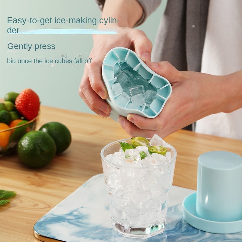 dropship Ice Bucket Cup Mold Ice Cubes Tray Food Grade Quickly Freeze Silicone Ice Maker Creative Design Ice Bucket Whiskey Beer Maker