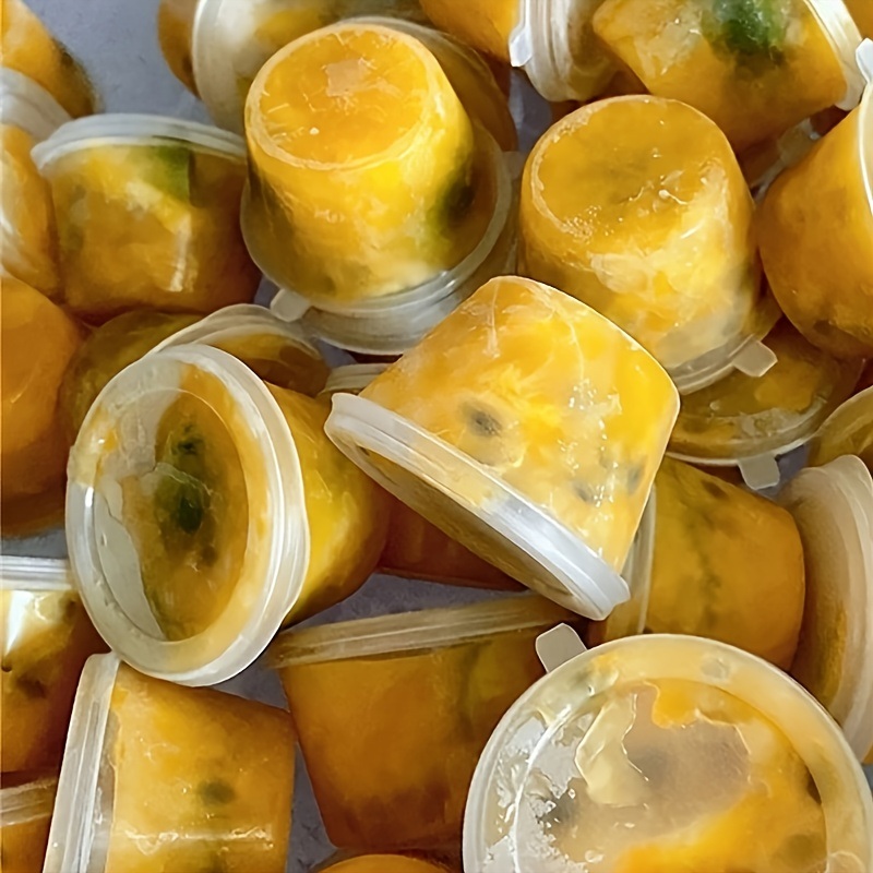 dropship 50pcs Passion Fruit Packaging Box; Disposable Dip Box; Seasoning Box; Lemon Frozen Box; 5*6*2.5cm/1.96*2.36*0.98in
