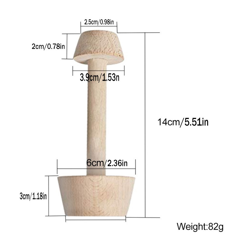 dropship 1pc Kitchen Gadgets Wood Egg Tart Pusher Double Side Tart Tamper Pastry Pusher Wooden Egg Tart Mold For Eggtart Mold Baking Cake Kitchen Tools