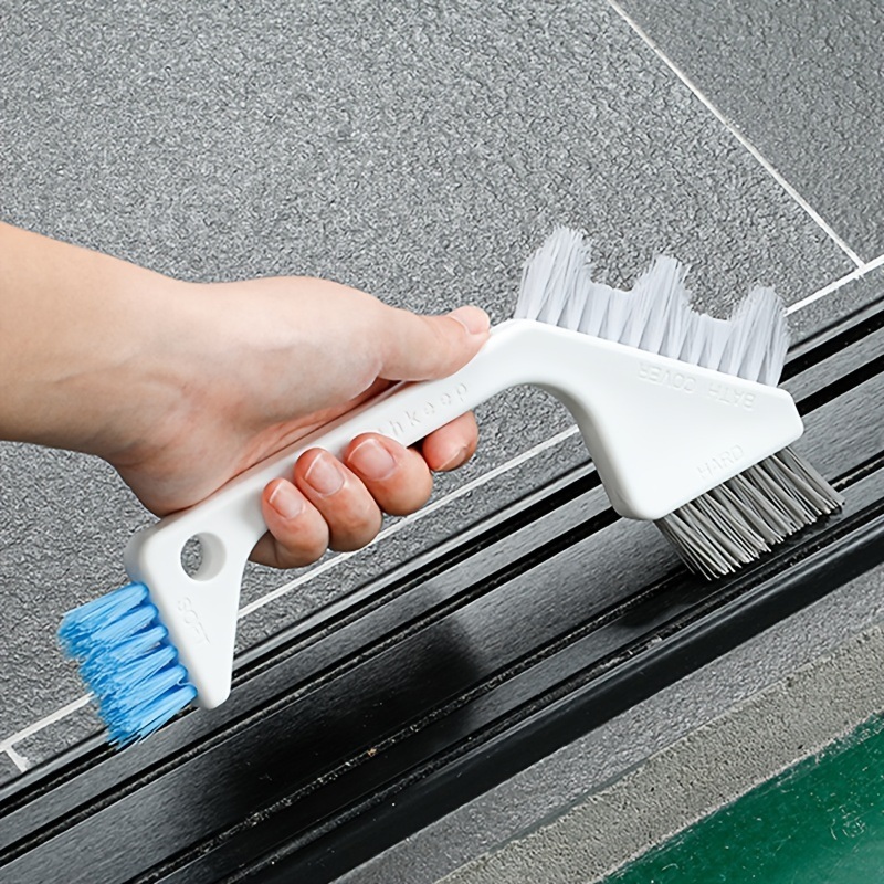 dropship 1pc Bathroom Brush; Tile Corner Crevice Brush; Multifunctional Cleaning Brush; Floor Drain Brush 9.06"x4.13"