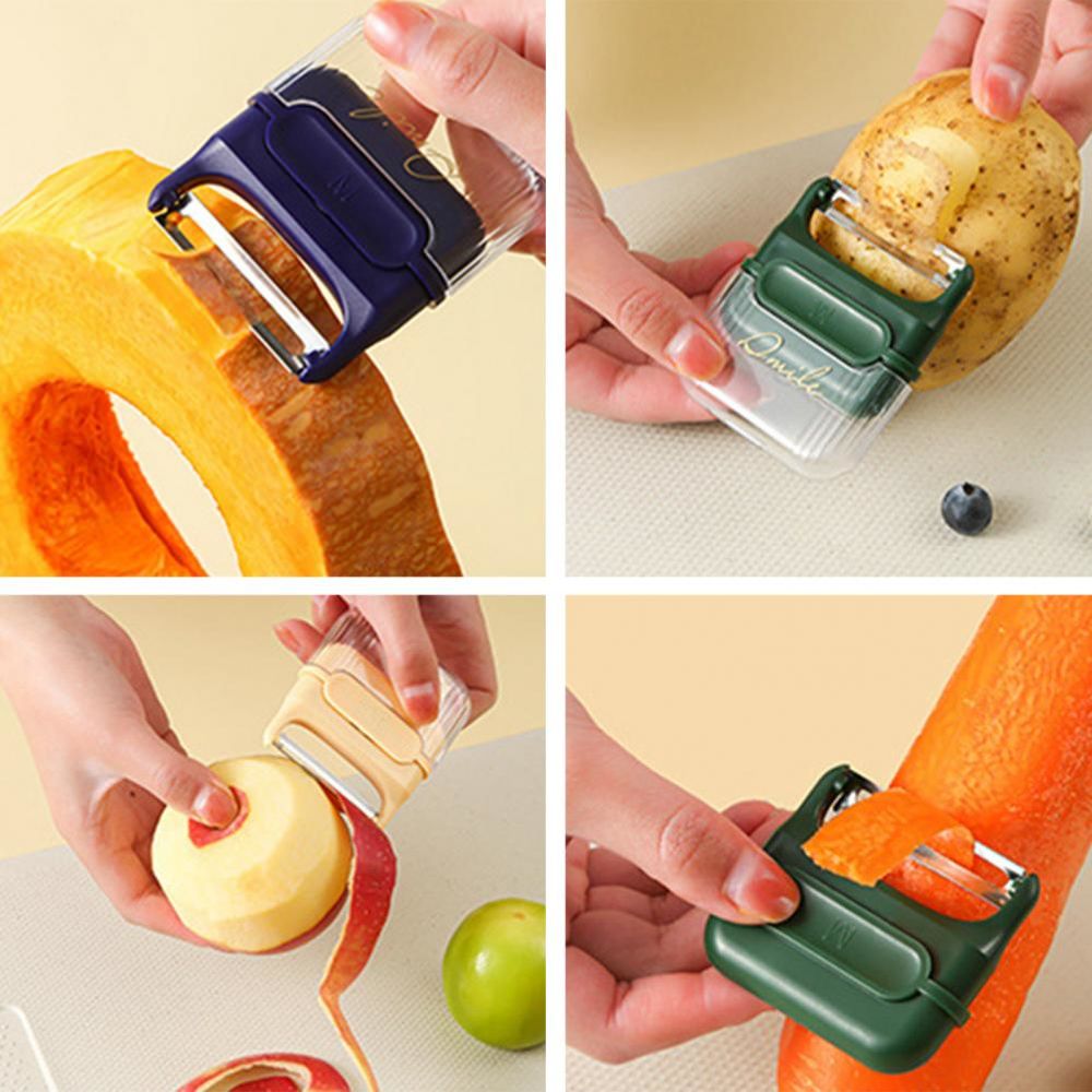 dropship Fruit Peeler Magnetic Design Non-slip Sharp Peeling Fruit Grater Double-sided Blade Vegetable Potato Peeler Kitchen Gadget