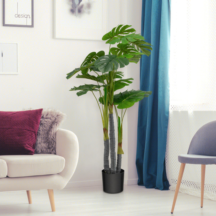 dropship Indoor Outdoor Decorative Accessories Artificial Areca Palm Decorative Silk Tree