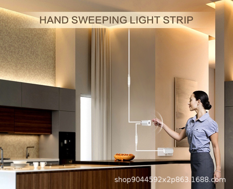 dropship 1pc DC 5V Lamp USB Motion LED Backlight TV Kitchen LED Strip Hand Sweep Waving ON OFF Sensor Light Diode Lights Double-sided Tape