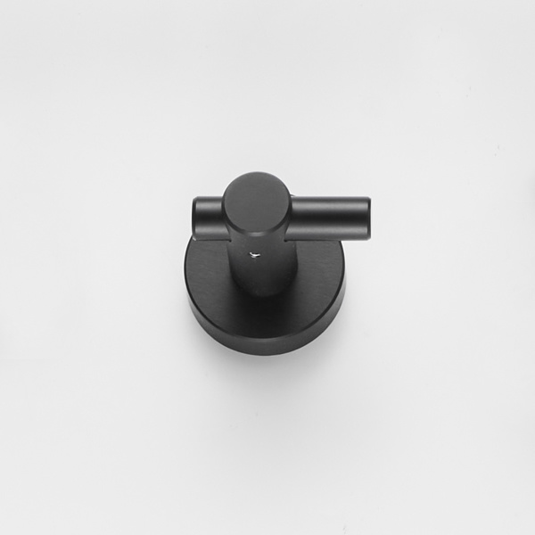 dropship Round Base Wall Hanging Hook with Screws- Matte Black Hook; 2 Pack; for Entry Shoe Cabinet; Wardrobe Bathroom Bedroom Furniture Hardware