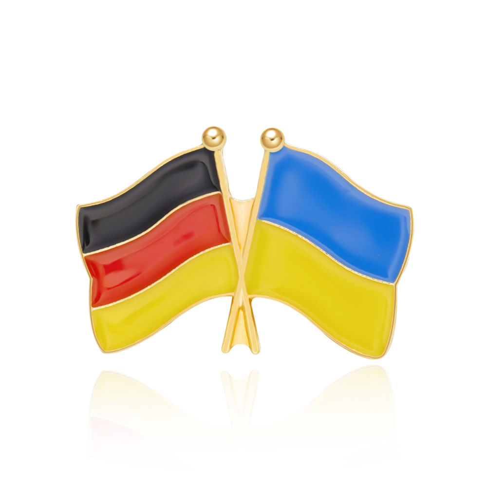 dropship Personality Ukraine Flag Brooch For Women Men Ukrainian National Map Blue Yellow Pins Patriotic Badges Coat Dress Lapel Jewelry