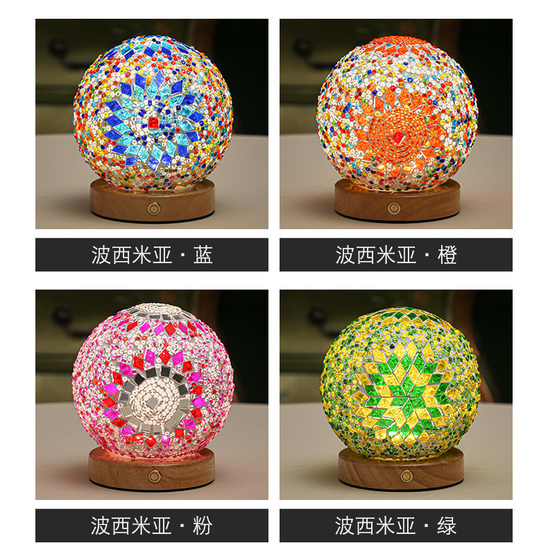 dropship 3 Color Changing Night Light RGB Remote Control Dimmable Lamp Portable Table Bedside Lamps USB Rechargeable Night Lamp