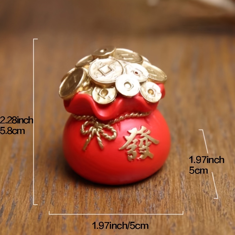 dropship 1pc Resin Wealth Tree Ornaments (2.68"×2.17"1.97"); Treasure Basin; Home Decorations; Holiday Gifts