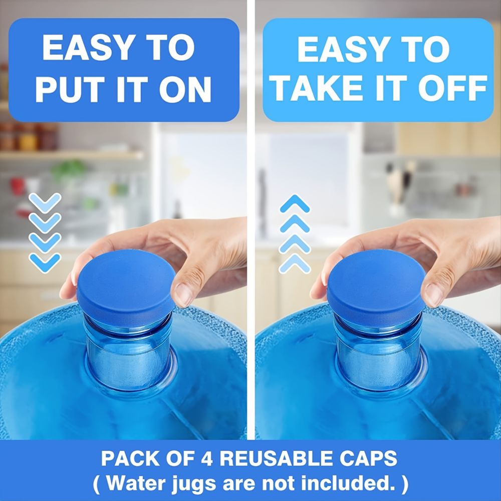 dropship 1 Pack 5 Gallon Water Jug Cap Reusable; Non-Spill 55mm/2.17in Water Bottle Caps; Silicone Replacement Cap Lids Anti Splash