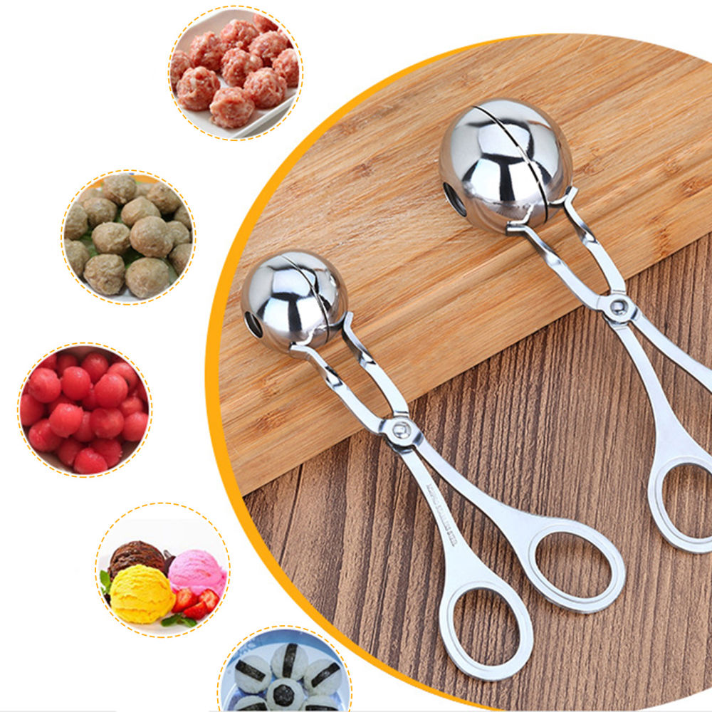 dropship Stainless Steel Meatball Maker Clip Fish Meat Ball Rice Ball Making Mold Form Tool Kitchen Accessories Gadgets Cuisine