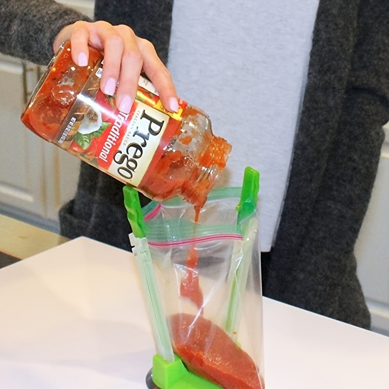 dropship 1pc Baggy Rack Holder For Food Prep Bag/Plastic Freezer Bag/Ziplock Bag Holder Stand, Meal Planning/prep Bag Holders
