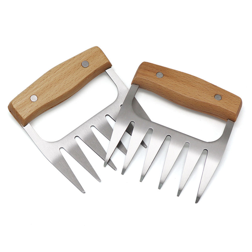 dropship Steel/Plastic Meat Shredder Claws BBQ Claws Pulled Meat Handler Fork Paws for Shredding All Meats Accessories Kitchen Tools Paws