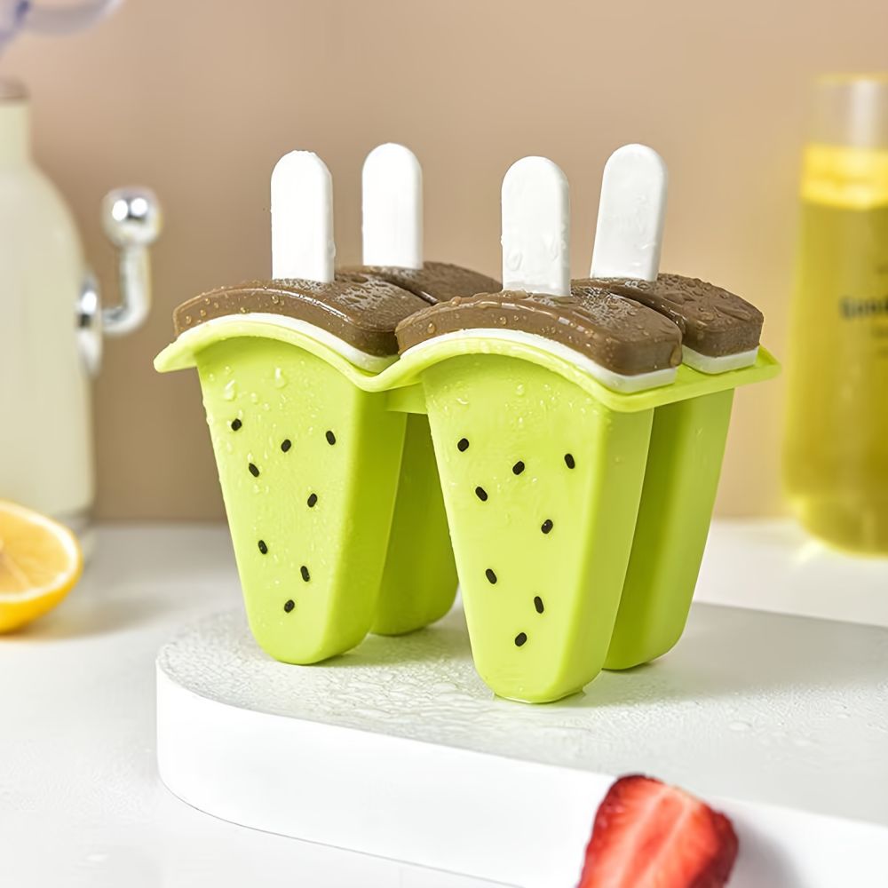 dropship 1pc Homemade Fruit Popsicles Molds; Ice Pop Molds; Easy Release Ice Cream Popsicle Molds; Reusable Popsicle Molds; BPA Free