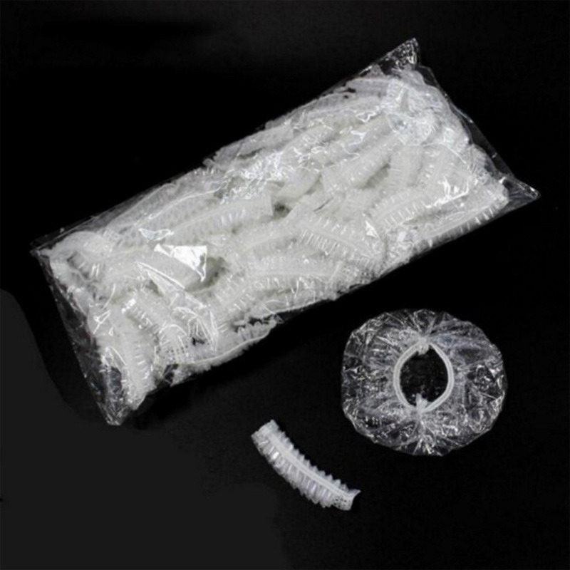 dropship 100pcs Disposable Ear Covers; Plastic Waterproof Ear Protectors Elastic Clear Ear Caps Salon Hairdressing Dye Shield Earmuffs For Hair Dye; Shower; Spa
