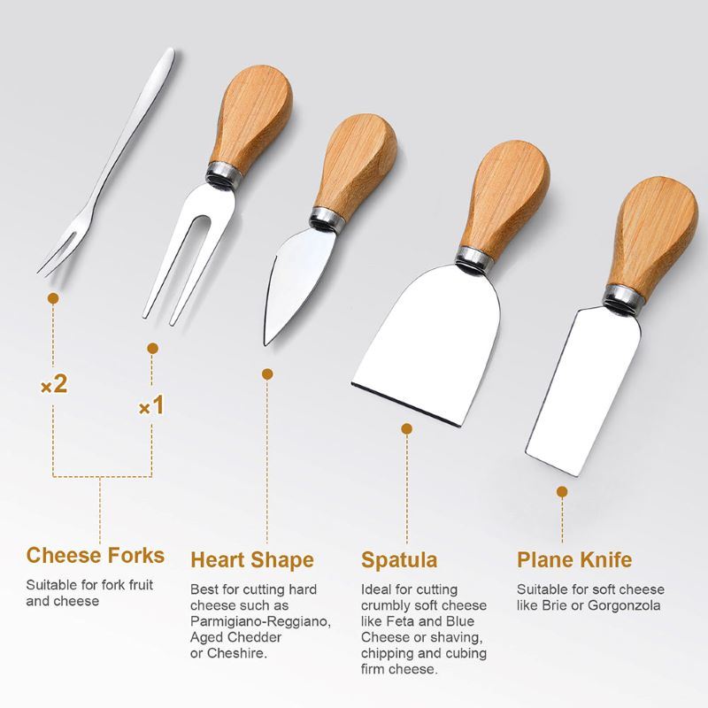 dropship Kitchen Bamboo Cheese Board Set Natural Bamboo Cutting Board