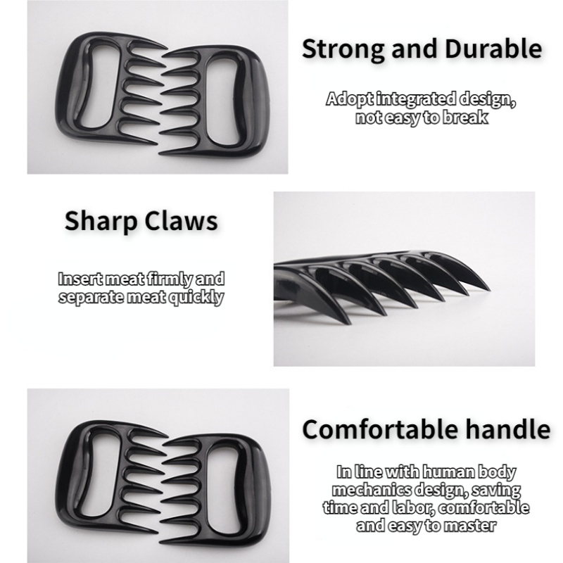 dropship A pair of Multi-Functional Plastic Bear Claw Meat Shredder Barbecue Meat Shredder Paw BBQ Barbecue Tool Anti-scalding Meat Distributor