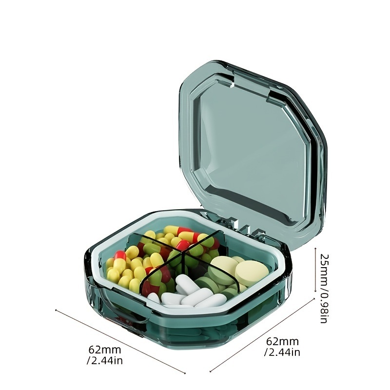 dropship 1pc Medicine Box; Portable Small Medicine Box For Seven Days A Week; Large-capacity Pill Organizer Storage Medicine Container