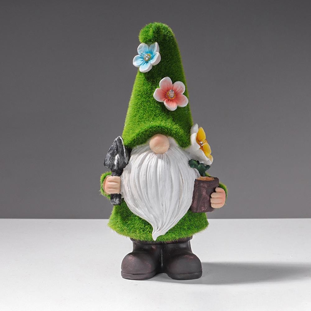 dropship Gnome Night Solar Light Flower Decor Dimming Built-in Photoreceptor System Automatic Garden Decoration Fairy Desk Solar Light
