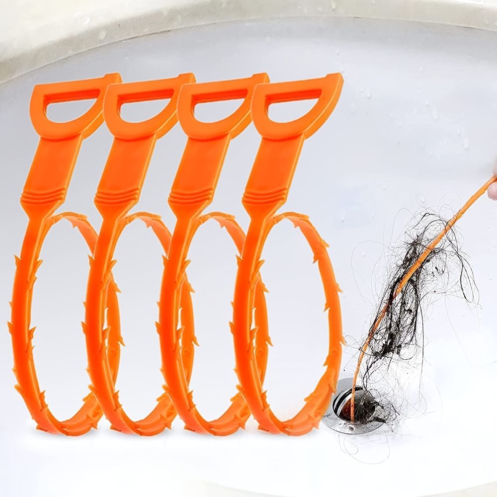 dropship 4-Pack 19.6 Inches Drain Snake Hair Drain Clog Remover Cleaning Tool