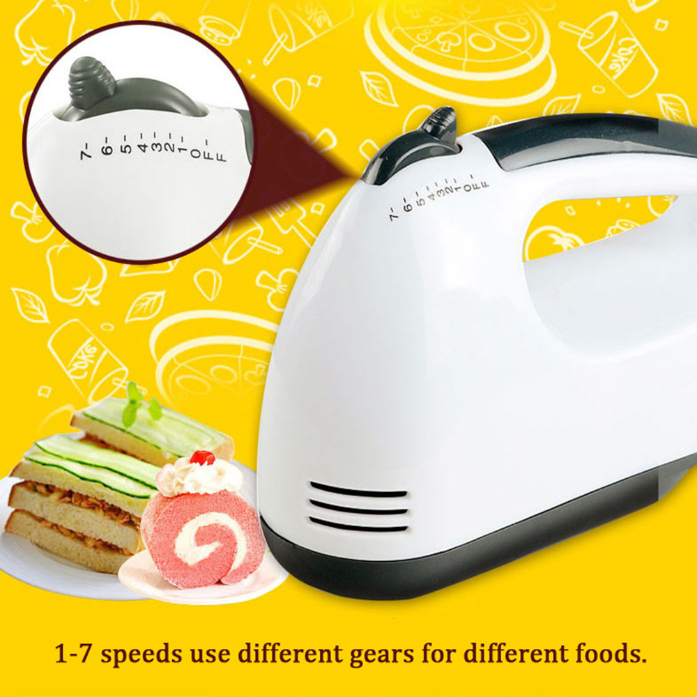 dropship Multifunctional 7 Speed Mini Mixer Electric Food Blender Handheld Mixer Egg Beater Automatic Cream Food Cake Baking Dough Mixer