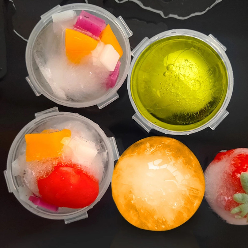 dropship 4pcs Whisky Ice Ball Mold; Round Ice Cube Mold; Random Color