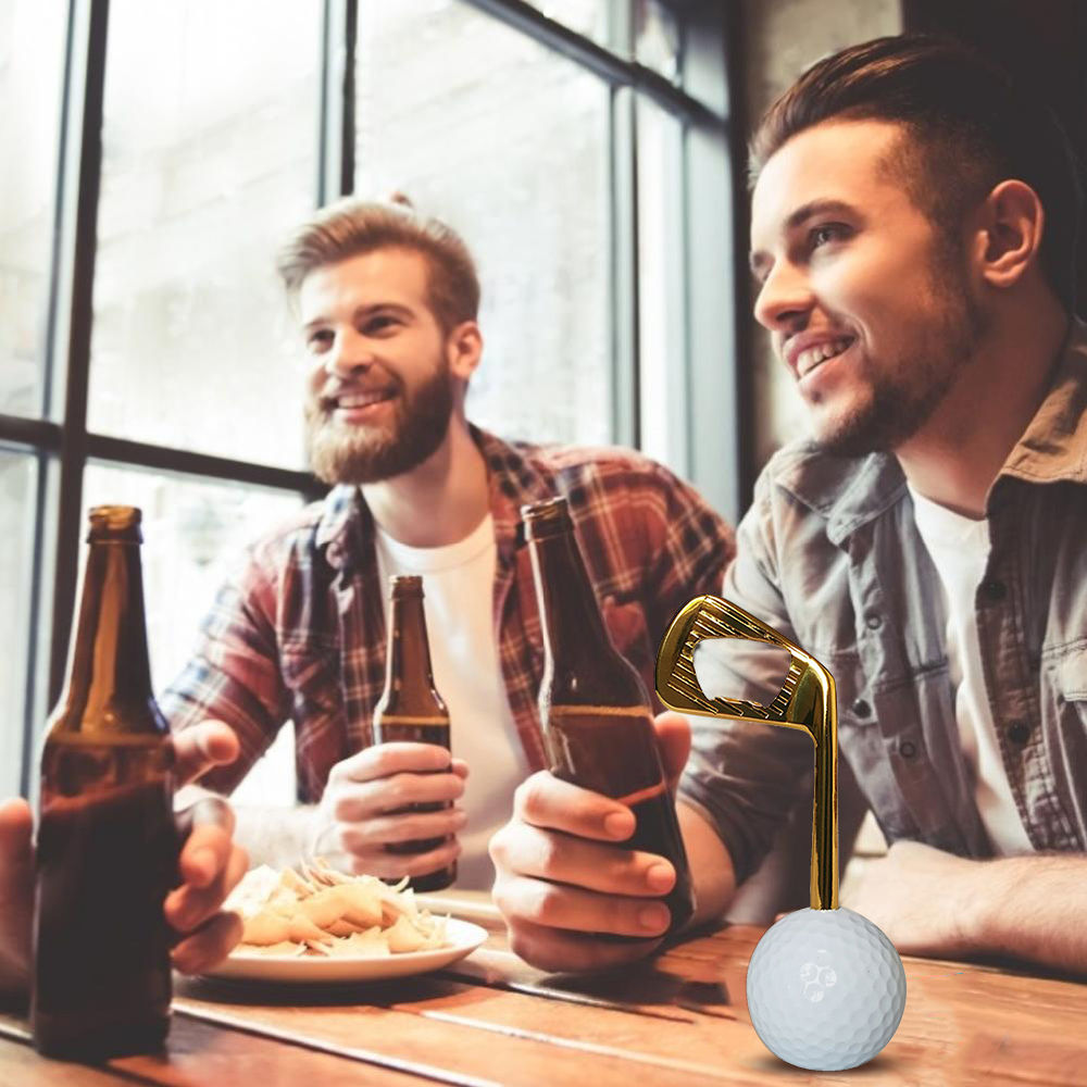 dropship Creative Golf Ball Bottle Opener Corkscrew Wine Beer Jar Opener Kitchen Gadgets for Family Kitchen Tool Supplies