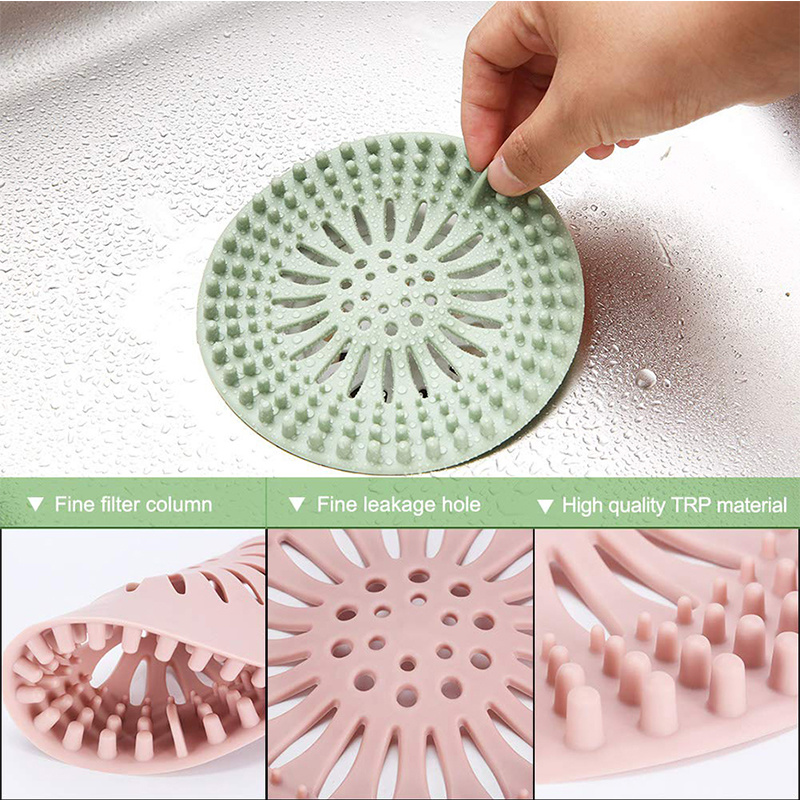 dropship Bathroom Hair Sink Filter Floor Drain Strainer Water Hair Stopper Bath Catcher Shower Cover Clog Kitchen Sink Anti-blocking