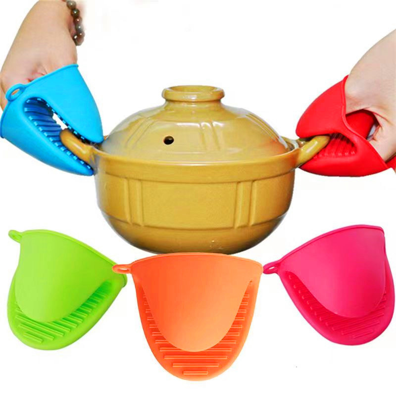 dropship 2pcs Anti-Inflammatory Covering Tethered Hand Without Hand Heating Pad Microwave Silicone Kitchen Anti-Inflammatory Gloves