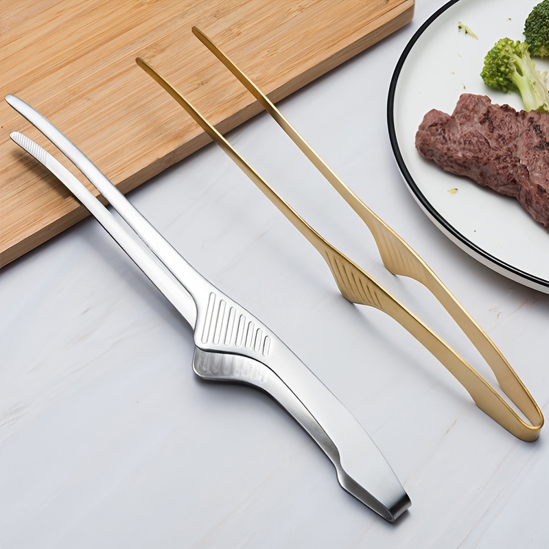 dropship 1pc Barbecue Clip Stainless Steel Food Clip; Baking Bread Clip; Hotel Restaurant Squeegee Clip