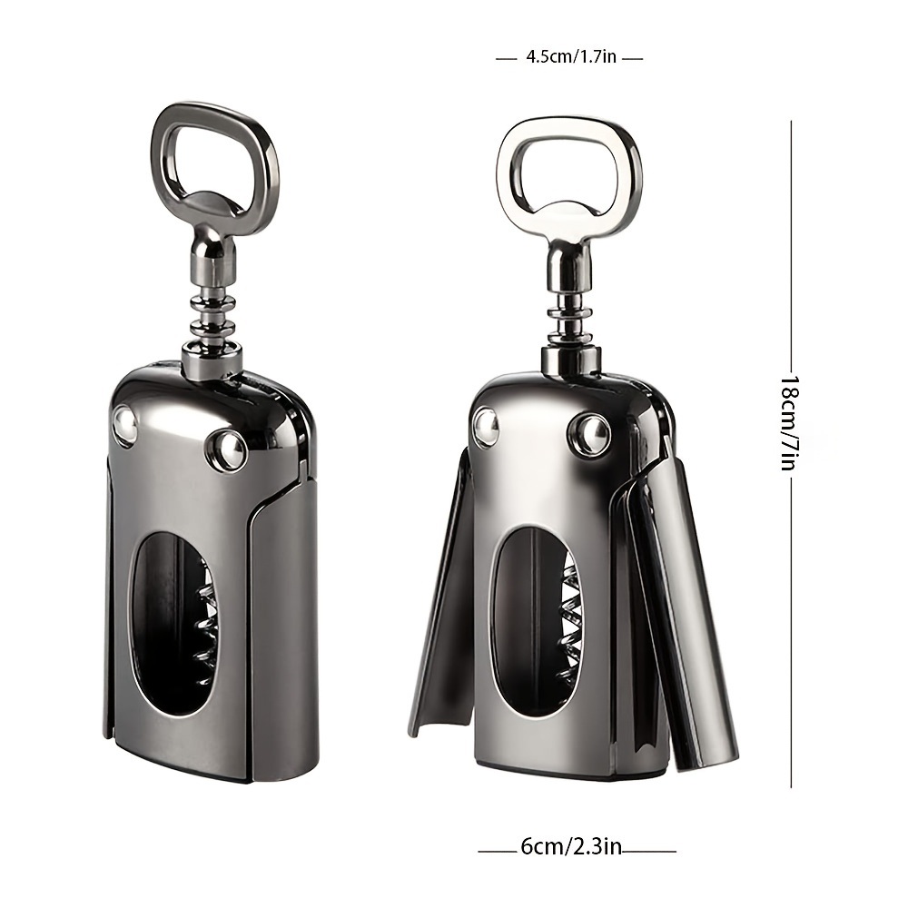 dropship 1pc Wing Corkscrew; ; Multifunctional Wine And Beer Corkscrew For Wine Openers With Cork And Beer Bottles; For Wine Lovers; Waiters And Bartenders In The Kitchen Castle Restaurant Bar