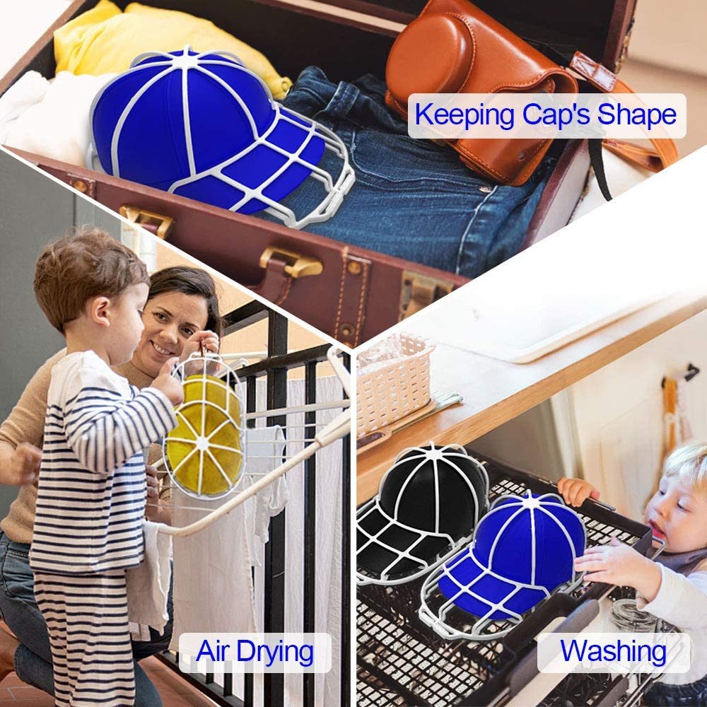 dropship Shaper Protector Multifunctional Baseball Cap Washer Fit for Adult/Kid's Hat Washer Frame/Washing Cage Double-deck Hat Cleaners
